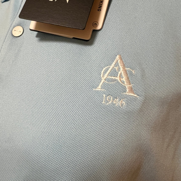 RLX SL Polo (w/ logo) - Pool Blue