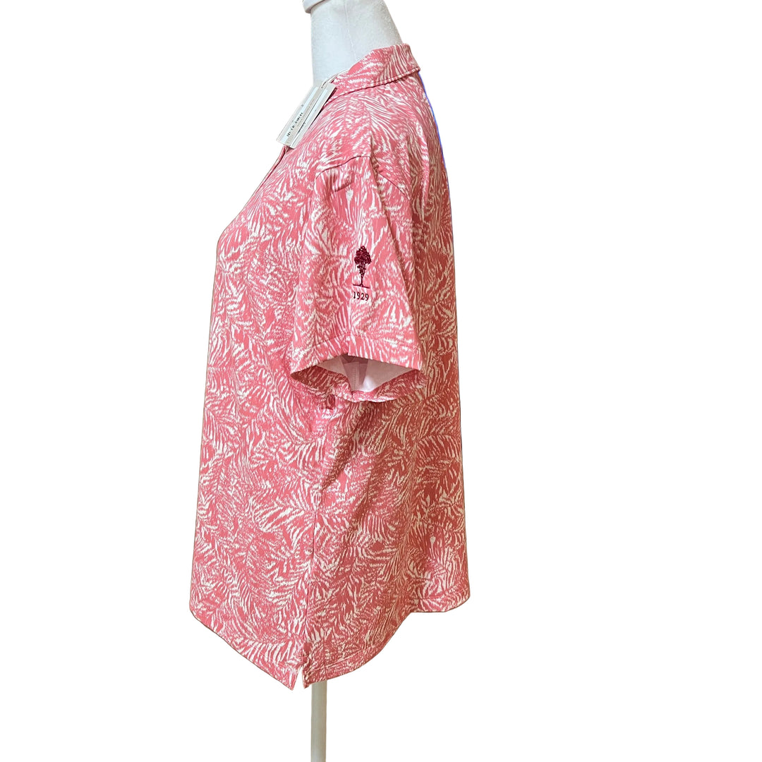 Peter Millar Golf Polo (w/ logo) - Pink Palm - X-Large - Skorzie