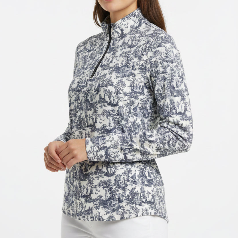 Smith & Quinn Women's Golf 1/4 Zip Ava 2.0 Sussex Toile Size S