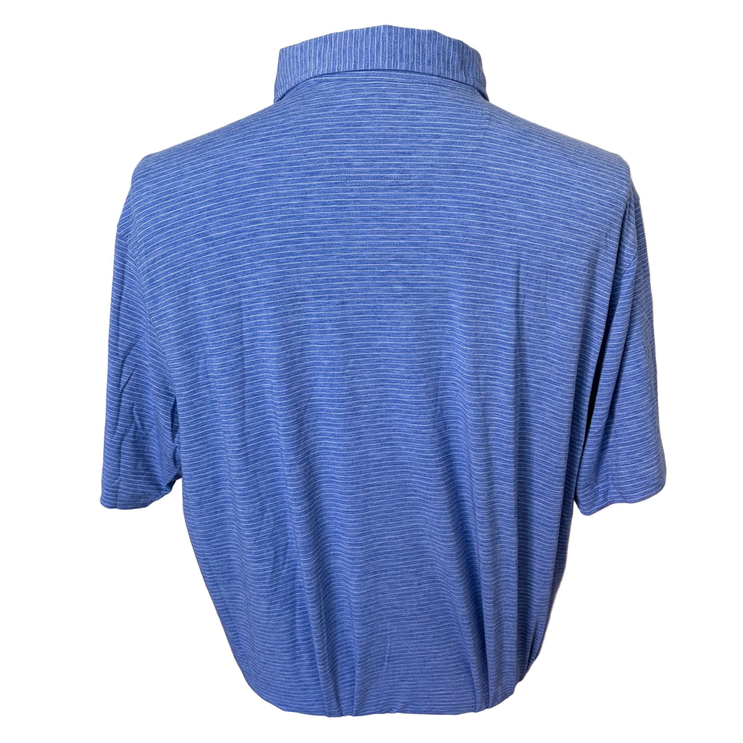 Bobby Jones Performance Pin Stripe Polo (w/ logo) - Marina Blue - X-Large - Skorzie