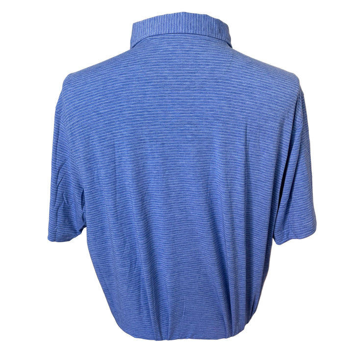 Bobby Jones Performance Pin Stripe Polo (w/ logo) - Marina Blue - X-Large - Skorzie