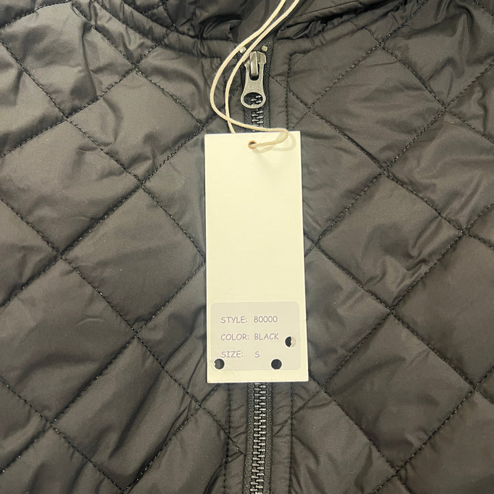 J. Society Women's Hooded Vest Nylon Quilted Black Size S