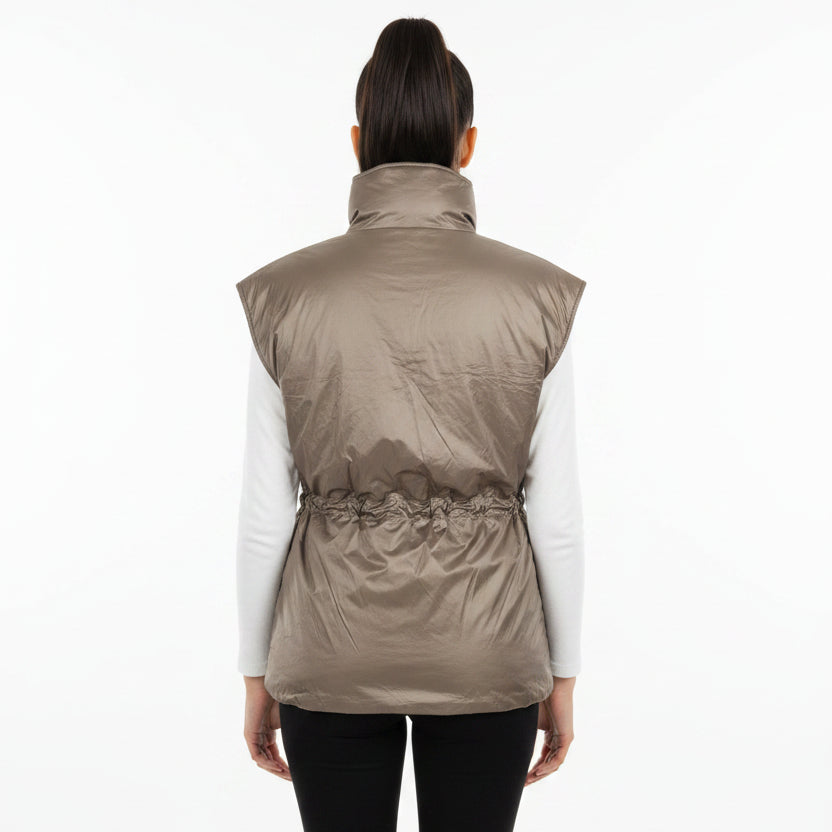 G/FORE Women's Vest Reversible Cinched Sand Size S
