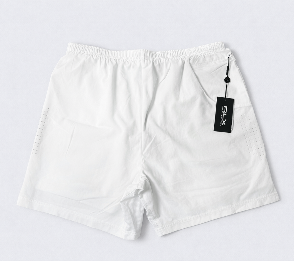RLX By Ralph Lauren Men's Stretch Poly Active Shorts - White - X-Large - Skorzie