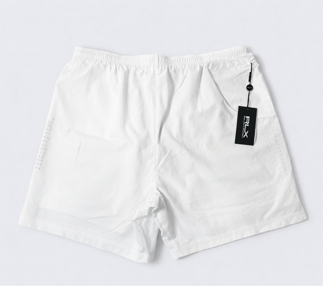 RLX By Ralph Lauren Men's Stretch Poly Active Shorts - White - X-Large - Skorzie