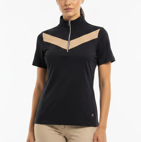 Lohla Sport Womens Golf S/S Polo Carrie Black