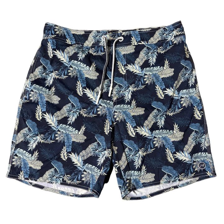 Johnnie-O Shore Haven Swim Trunks 7" - Navy - Large - Skorzie