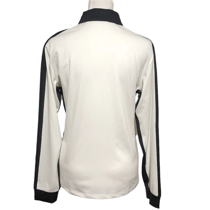 Dunning Moira Long Sleeve Ventilated Polo - White/Ebony - Medium - Skorzie