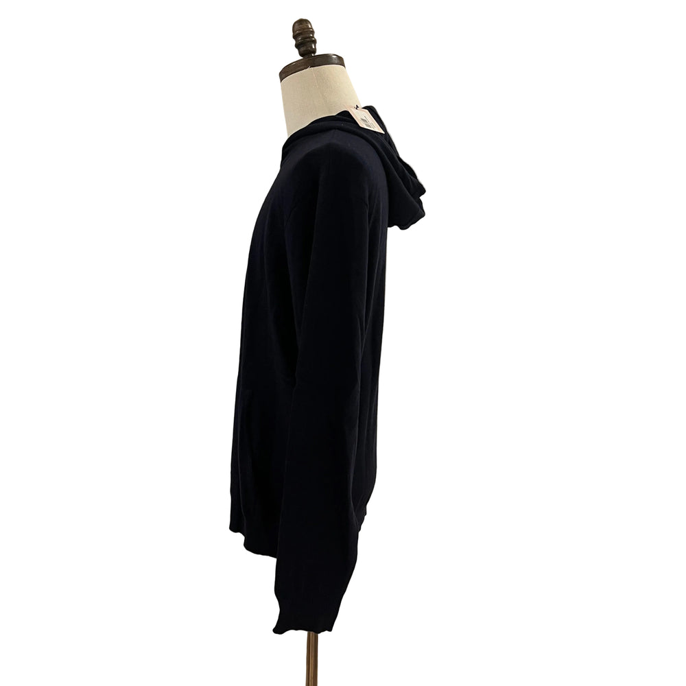 Peter Millar Conway Wool Cashmere Popover Hoodie - Navy - Large - Skorzie
