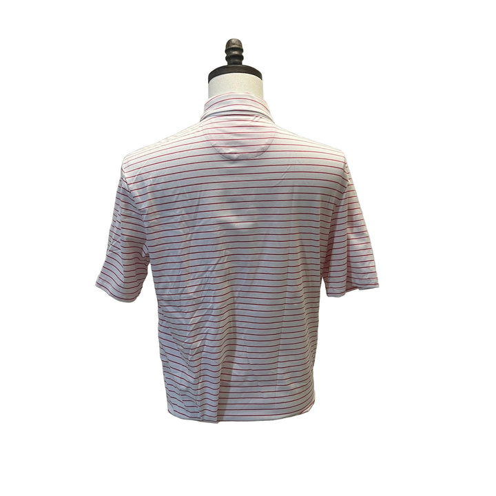 Johnnie-O Neese Stripe Polo (w/ logo) - Cherry - FINAL SALE ITEM - Skorzie