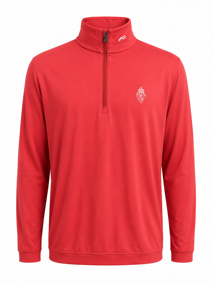 KJUS Men's Kallen Half Zip (w/ logo) - Red - Medium