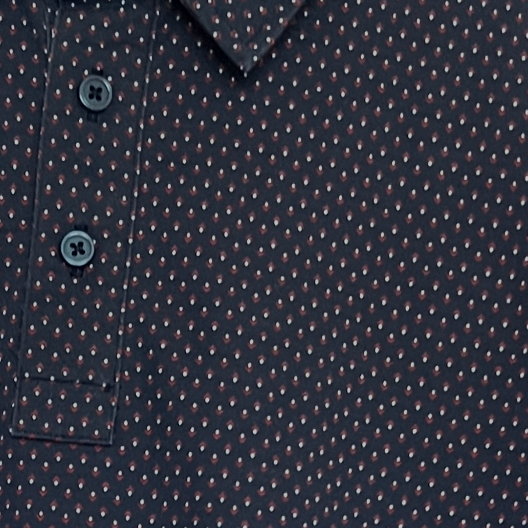 G/FORE Men's Polo Pima Twilight/Classic Red Size M