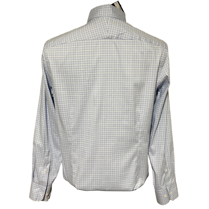 Mizzen + Main Trim Fit Hilton L/S Dress Shirt - Sky Plaid - Medium