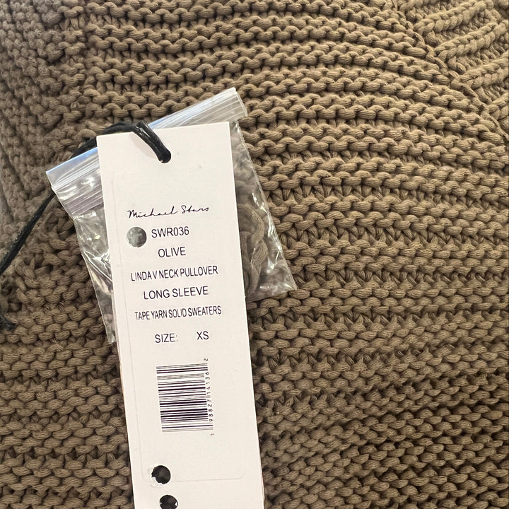 Michael Stars Women's Pullover Linda V-Neck Olive Size XS