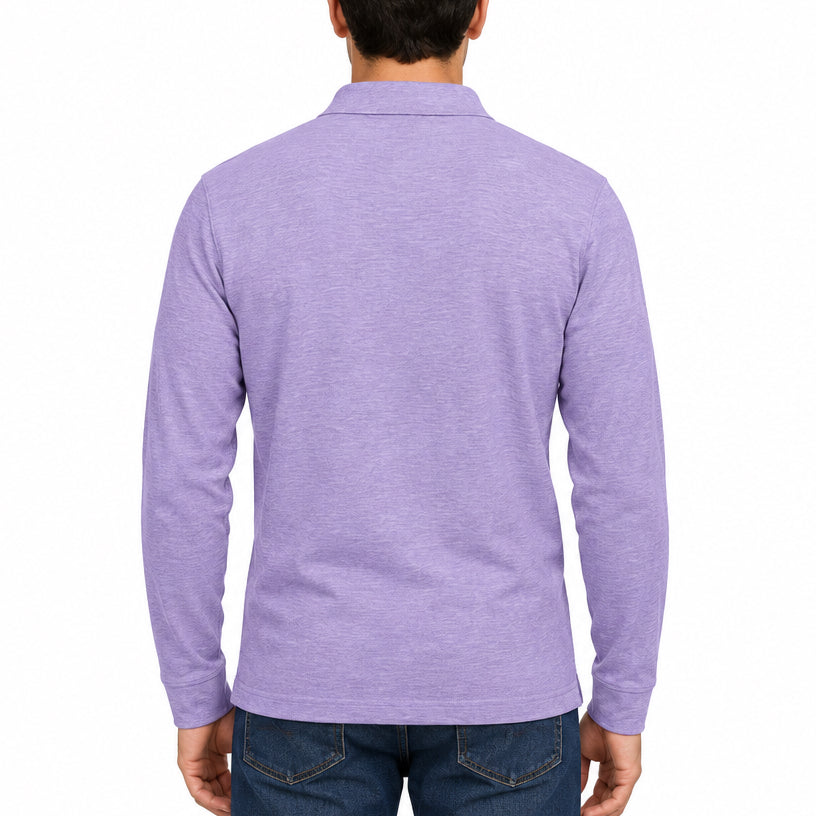 Collars & Co Men's Golf Quarter Zip Reversible Purple Size S