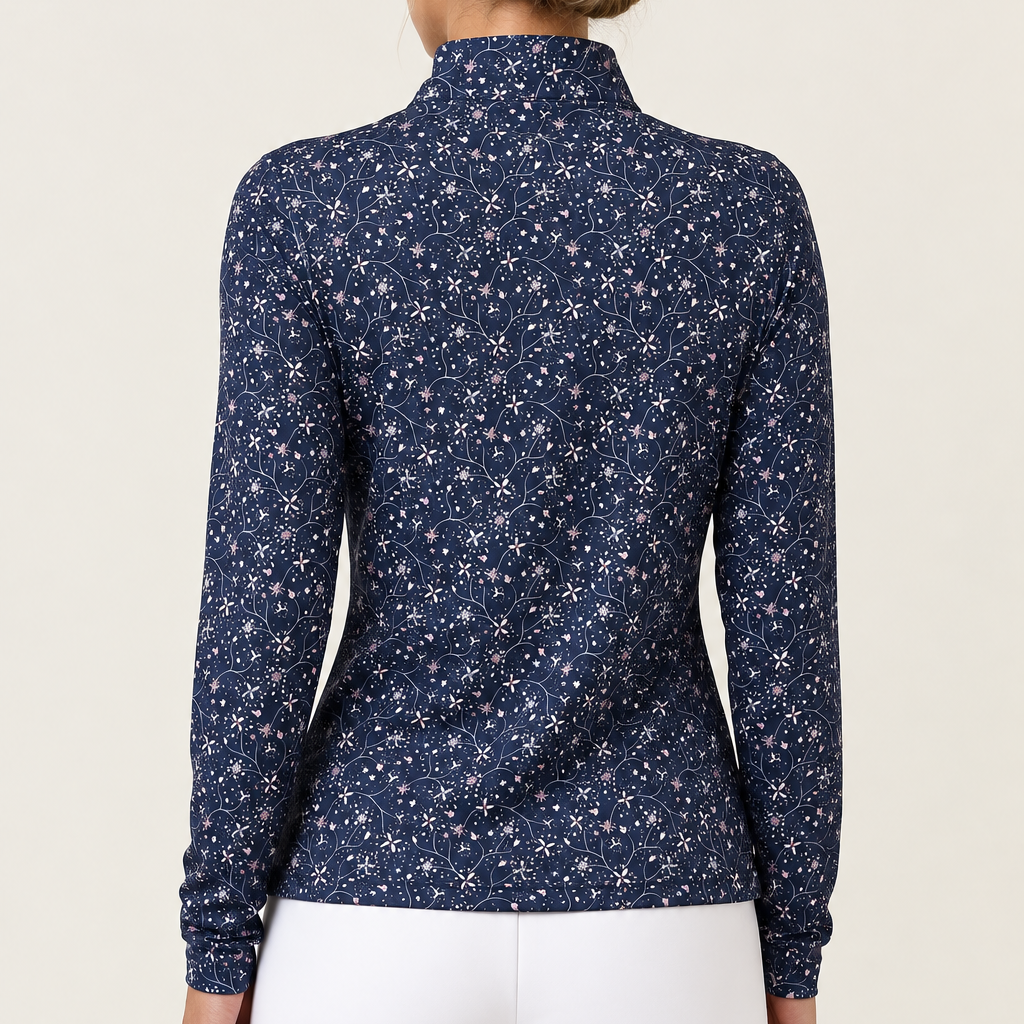 Straight Down Women's Quarter Zip Erika New Indigo Size M