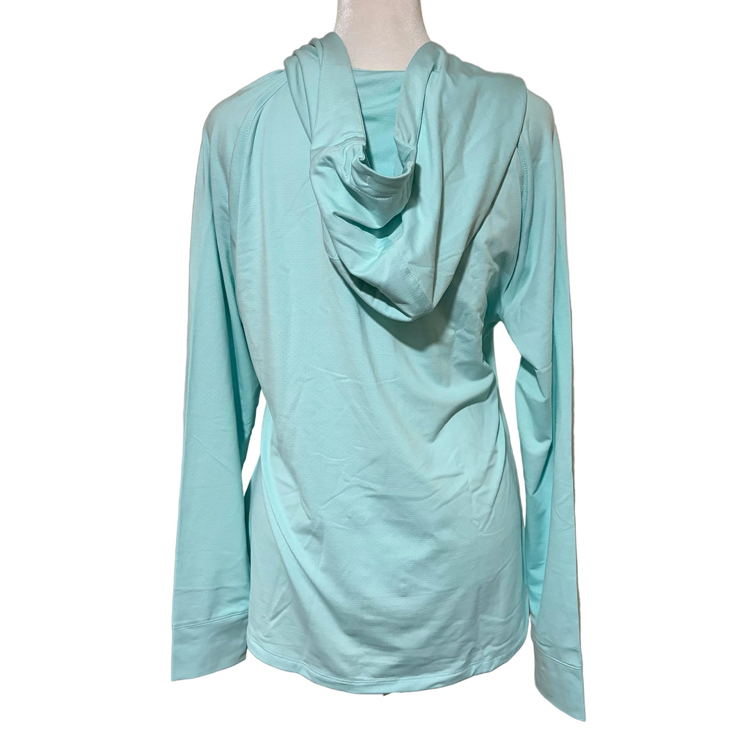 Greg Norman Momentum Golf Hoodie - Ocean Breeze Heather - Medium - Skorzie