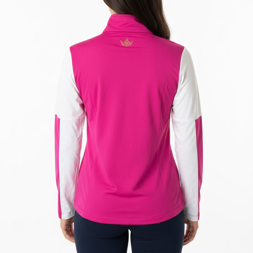 Brendratti Women's Golf L/S Polo Magenta Size 48