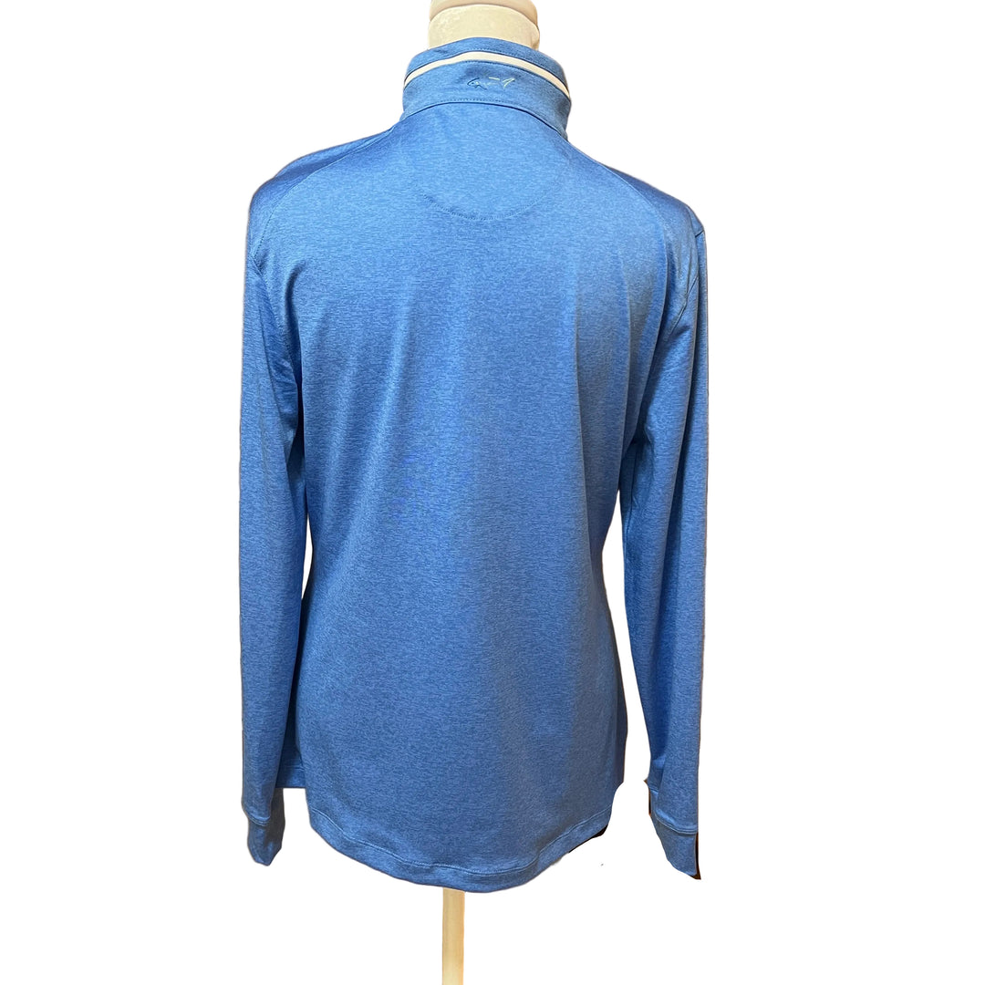 Greg Norman Leaderboard Half-Zip - Aegean Blue Heather - Medium - Skorzie