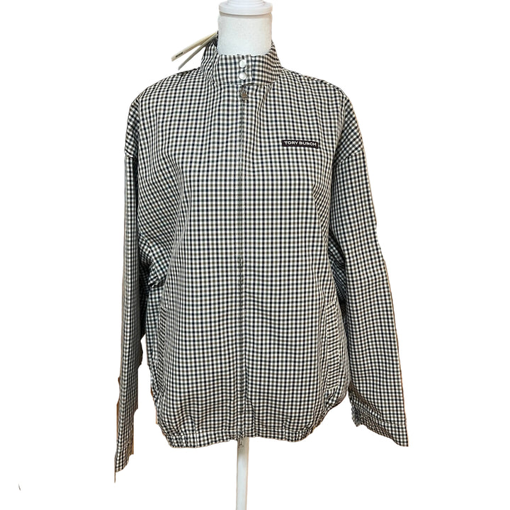 Tory Burch Nylon Yarn Dye Plaid Jacket - Multi Plaid -L - Skorzie