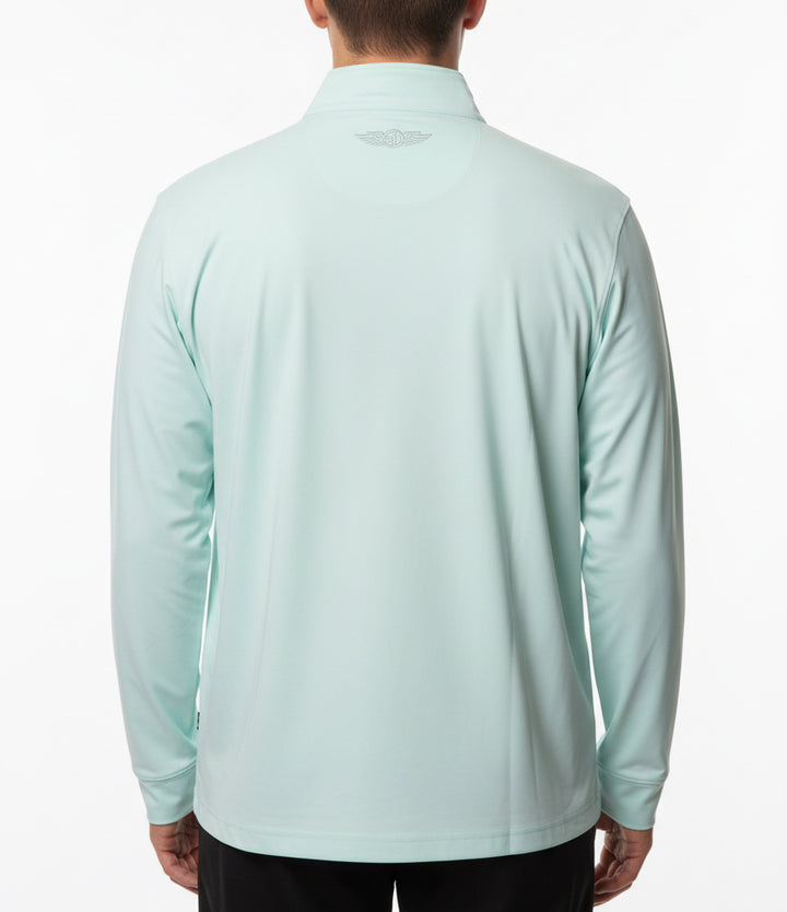 Straight Down Men's Golf Quarter Zip Crusher Mint Size L