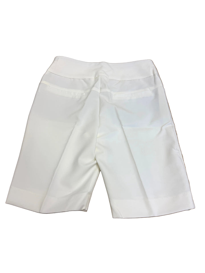 IBKUL Solid Knit Shorts - White - 4 - Skorzie