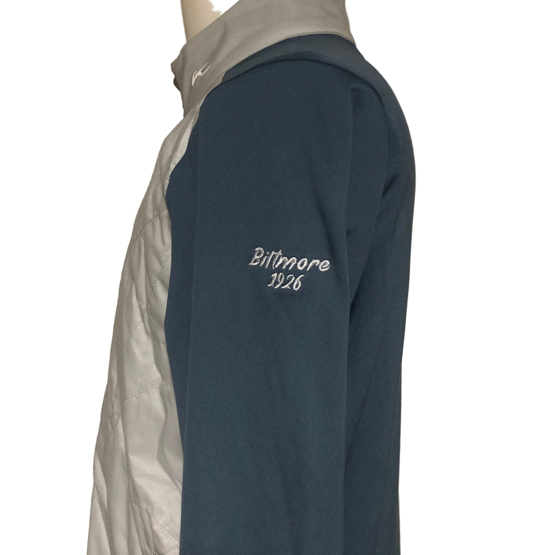 KJUS Retention Jacket (w/ logo) - Grey/Blue - Medium - Skorzie