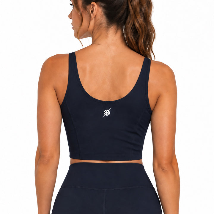 Pickletini Women's Sports Bra Angie Ace Navy (FINAL SALE ITEM)