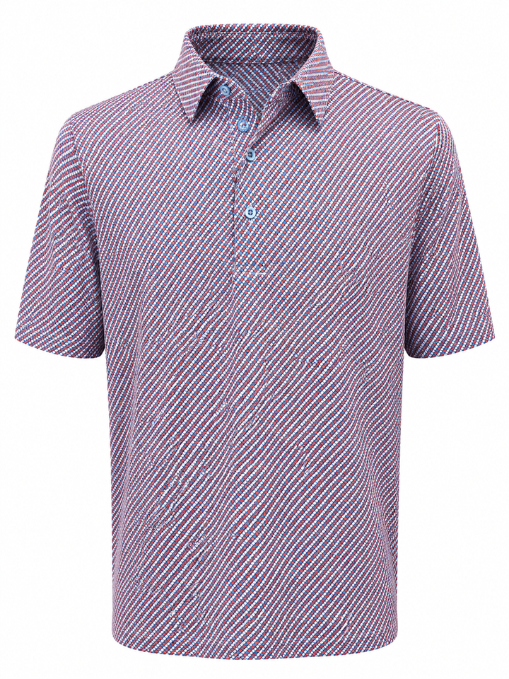 Bobby Jones Performance Seville Print Jersey Polo - Classic Blue - Large