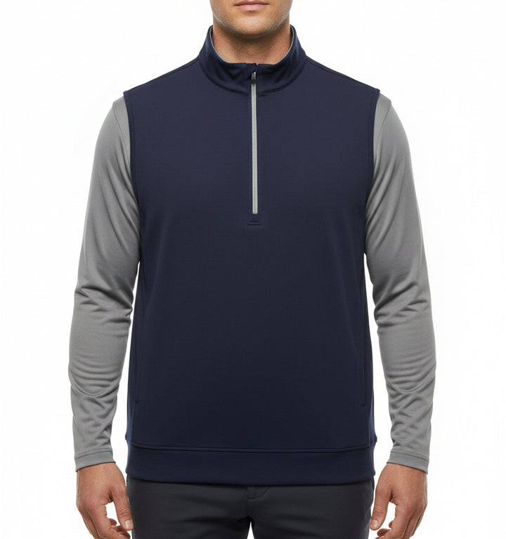 Straight Down Men's Golf Vest Carson New Indigo Size L