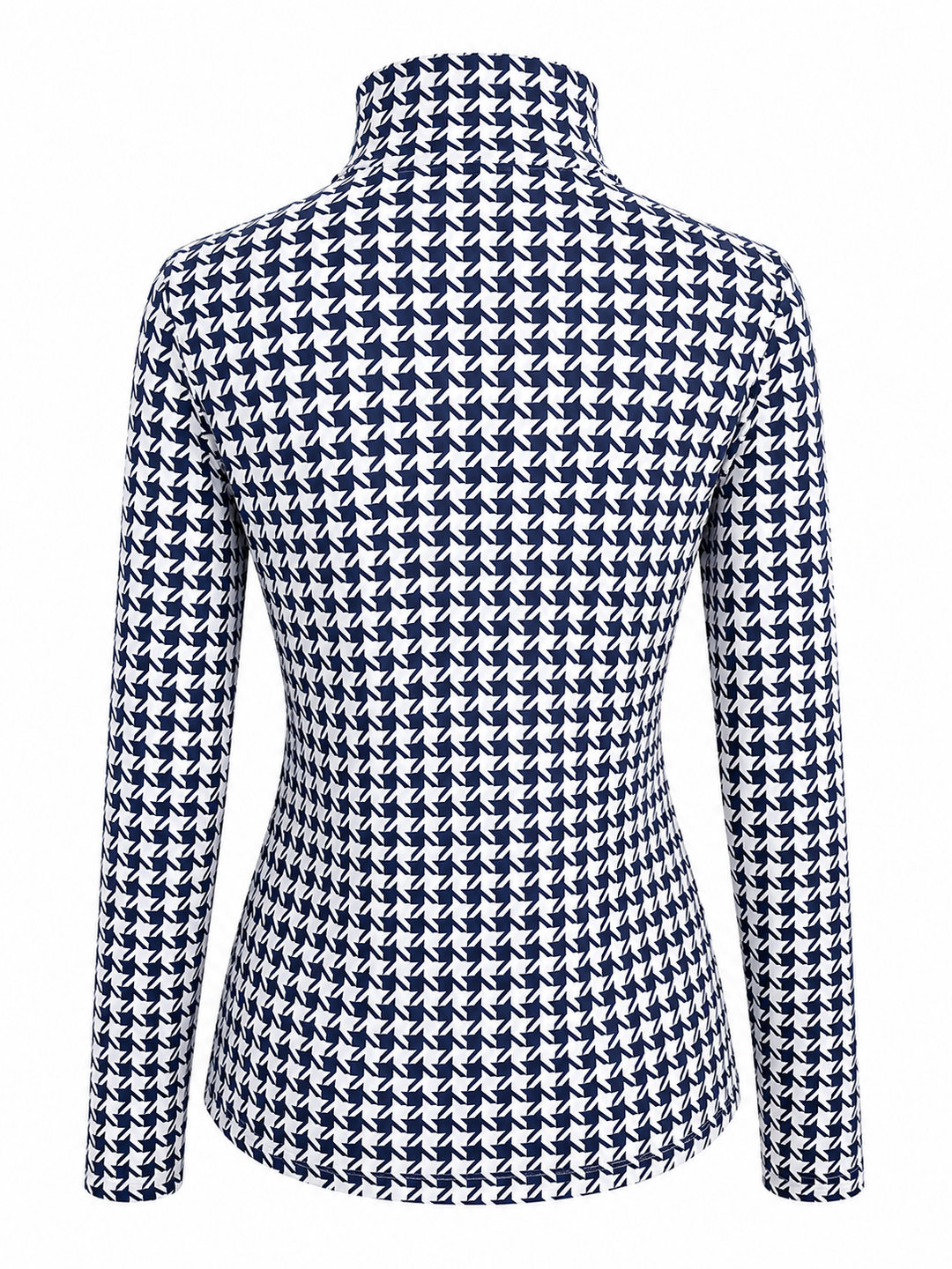 G-Lifestyle Long Sleeve Quarter Zip - Navy Houndstooth - Small