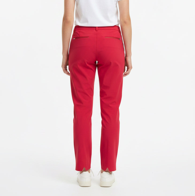 Kinona Women's Pant Tailored Crop 27" Bordeaux Red Size S