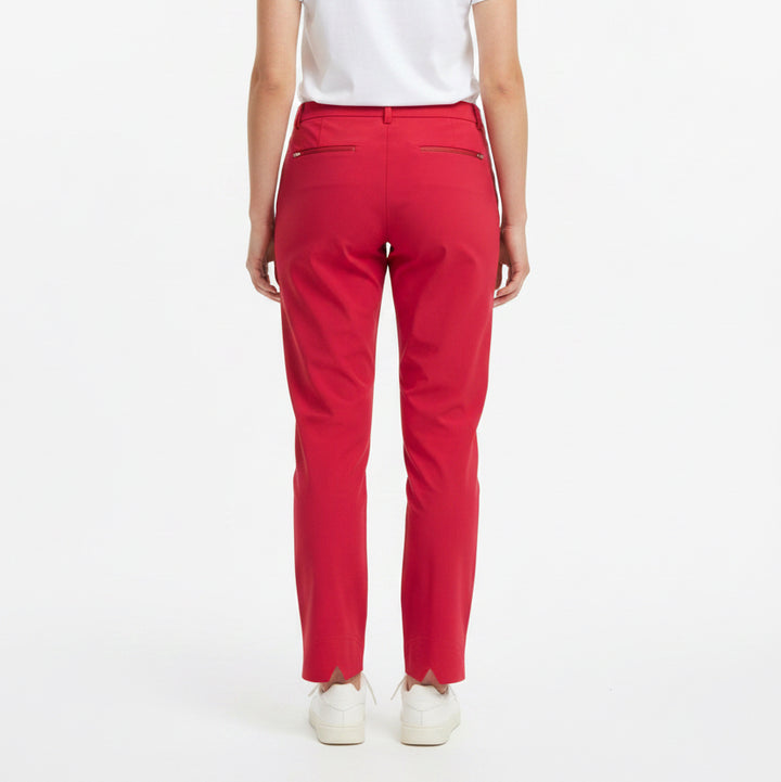 Kinona Women's Pant Tailored Crop 27" Bordeaux Red Size S