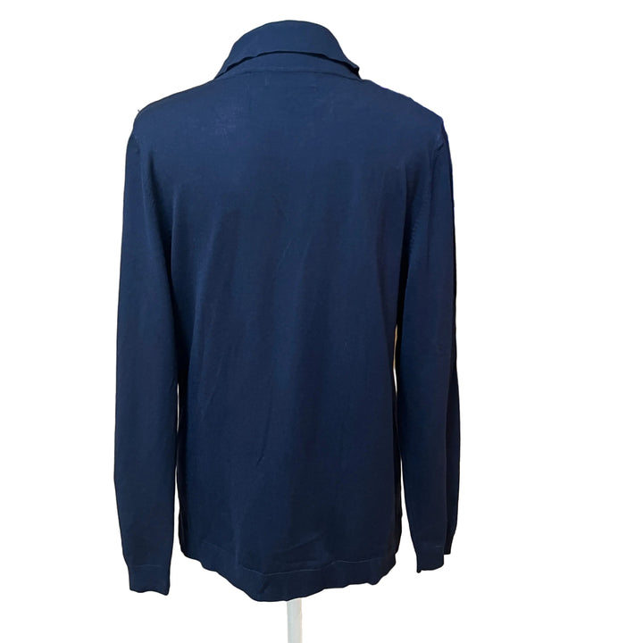 Golftini Button Polo Sweater (w/logo) - Navy - Skorzie