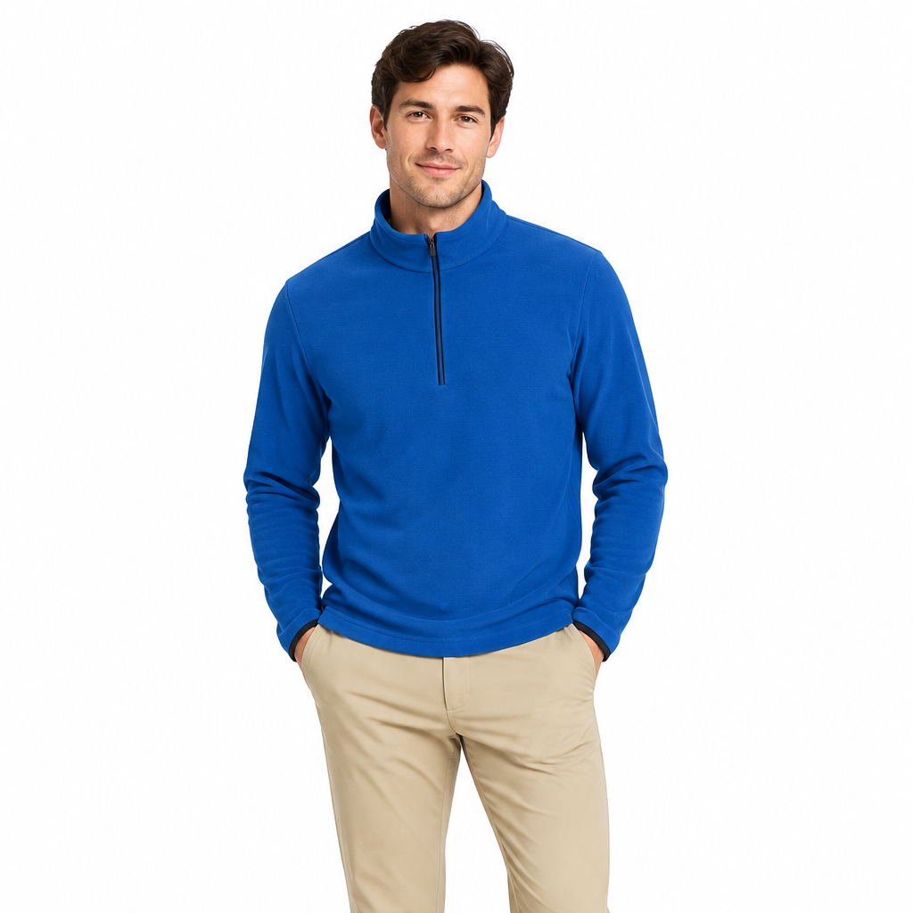 Chervo Men's Quarter Zip Blue Size M