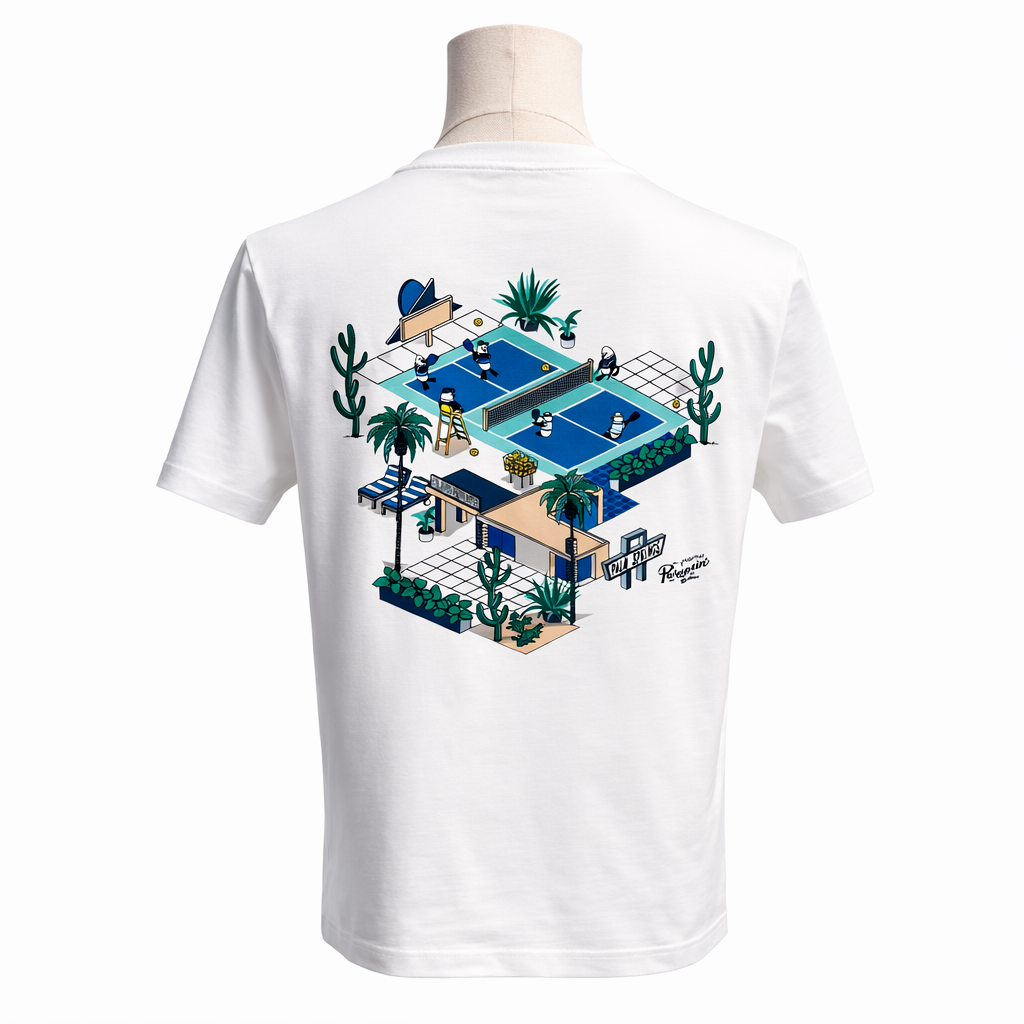 Penguin Palm Springs Pickleball Graphic T-Shirt - Medium - Skorzie