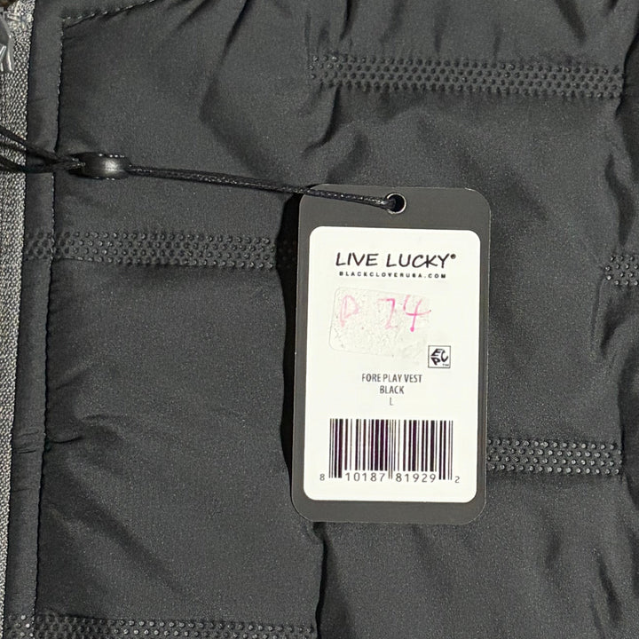 Black Clover Men's Golf Fore Play Vest Black Size L