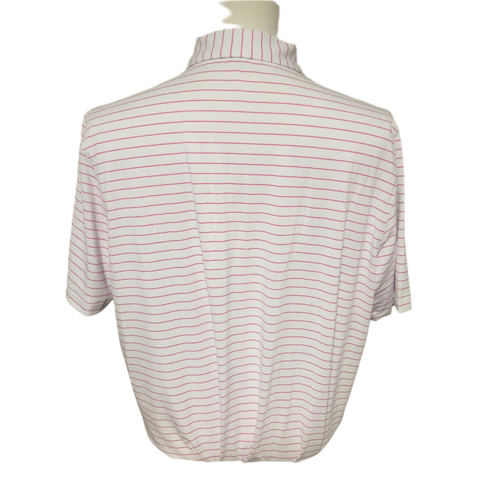 Peter Millar Avent Jersey Polo (w/ logo) - Pink/White - Skorzie