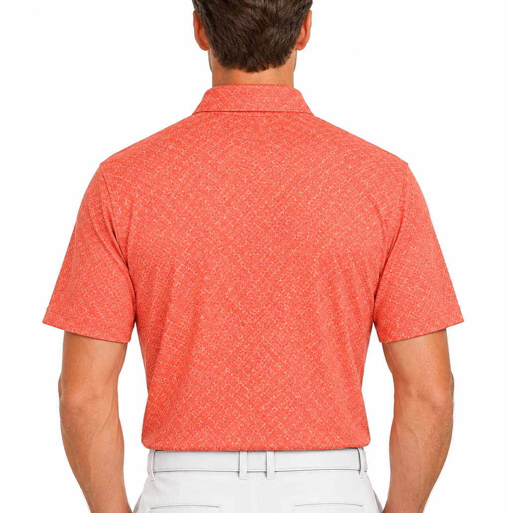Black Clover Men's Golf Polo Clover Crush Brandy Size L