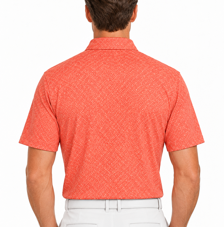 Black Clover Men's Golf Polo Clover Crush Brandy Size L