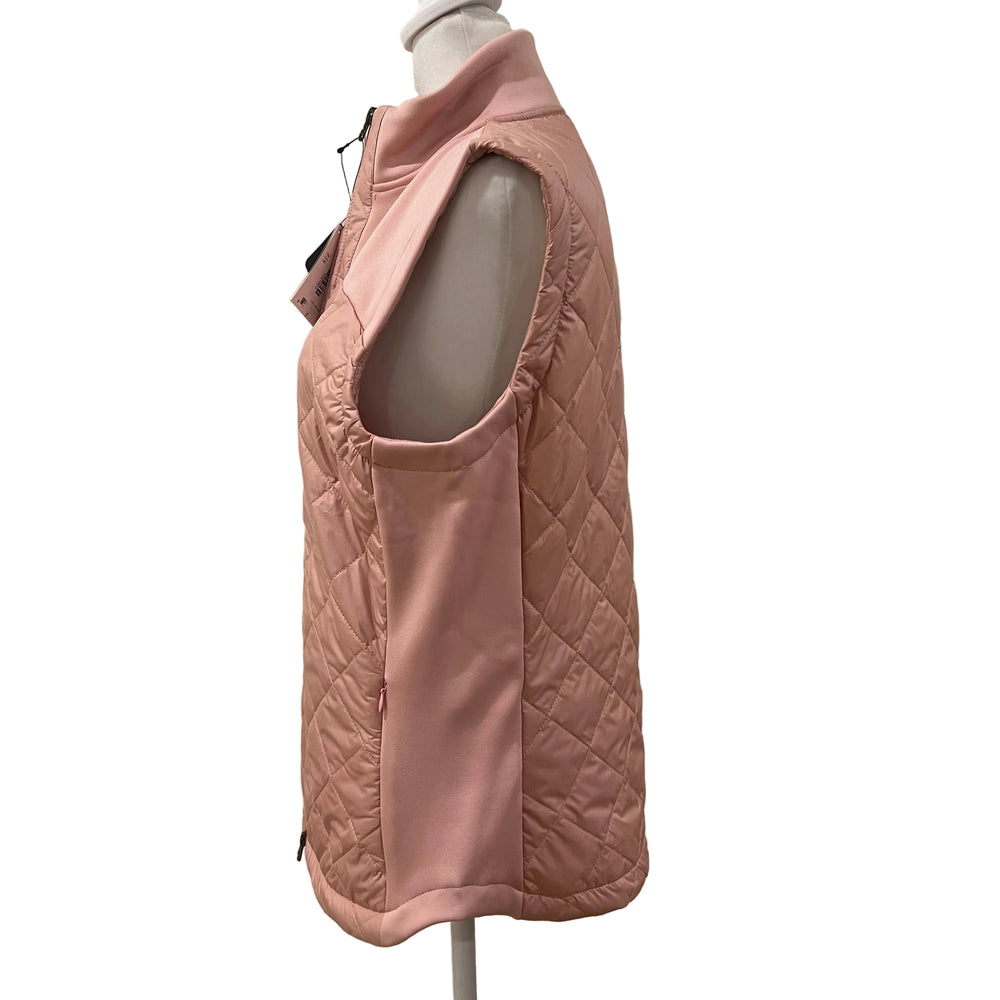 Kastel Denmark Quilted Full Zip Vest - Light Pink - Skorzie