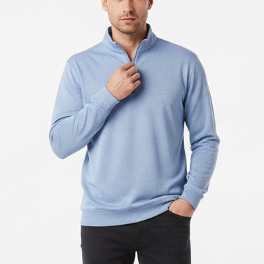 Straight Down Men's Golf Quarter Zip San Marino Tidal Size L