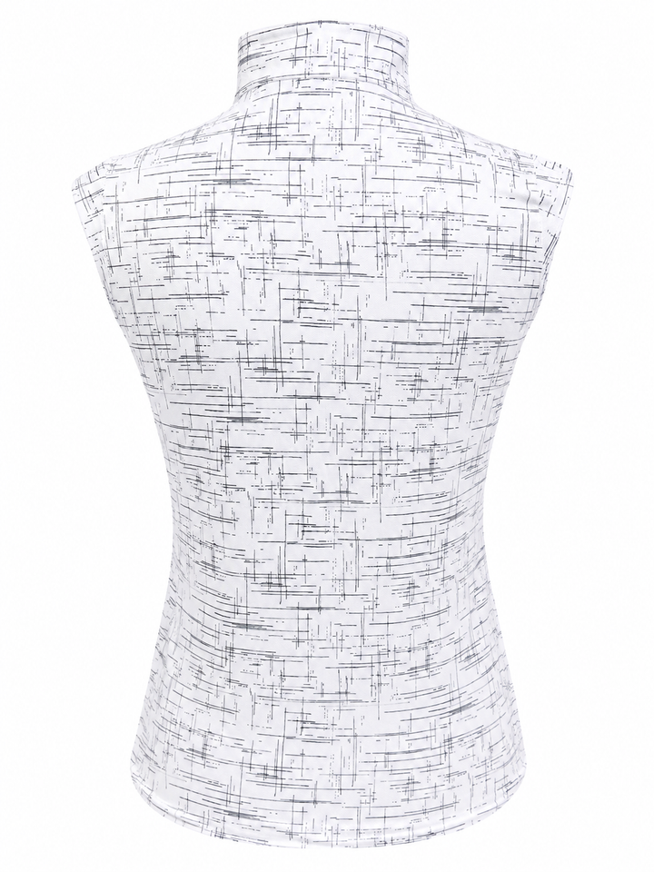SanSoleil SolCool Sleeveless Mock  - Scratch Black/White