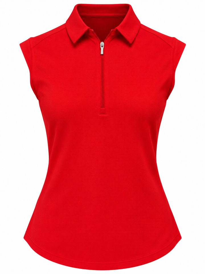 Nivo Sport Sleeveless Nikki Golf Polo - Red