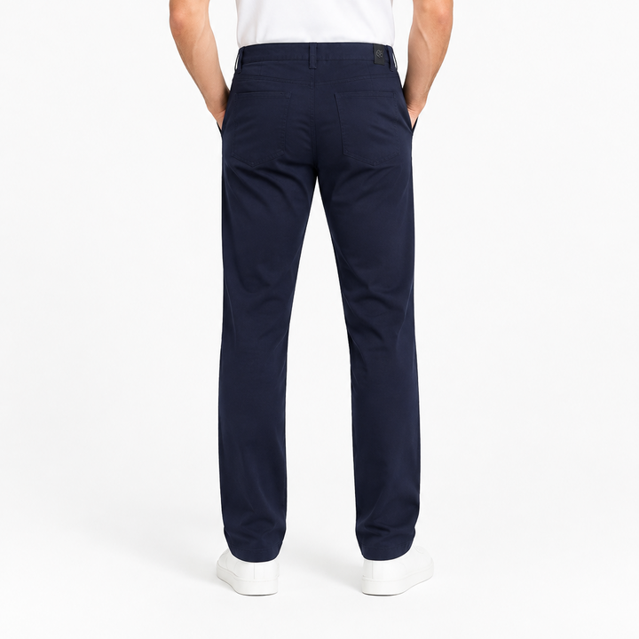 Collars & Co. Men's Pants CEO Chino Five Pocket Cotton Stretch Navy Size 34x32