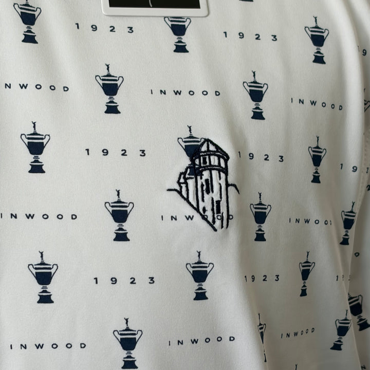 Bobby Jones Performance Jersey 1923 Trophy Print Polo (w/ logo) - White - Skorzie