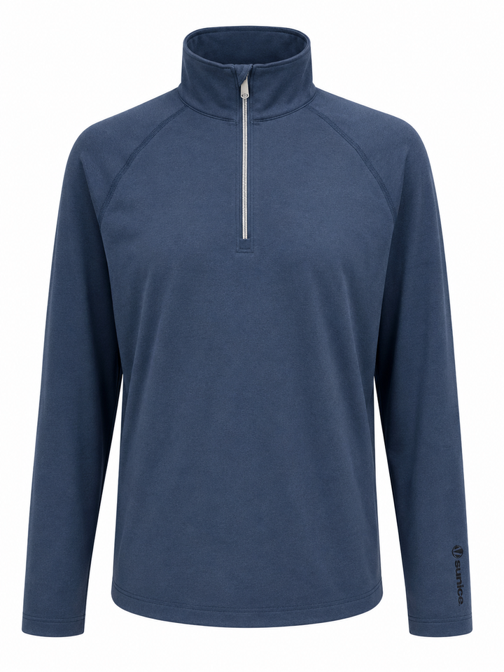 Sunice Anam Aerosoft Performance Quarter-Zip Pullover - Midnight Melange - Medium