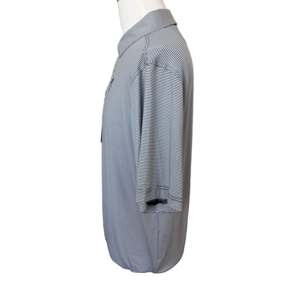 Bobby Jones Performance Mini Feed Stripe S/S Polo (w/ logo) - Black - X-Large - Skorzie