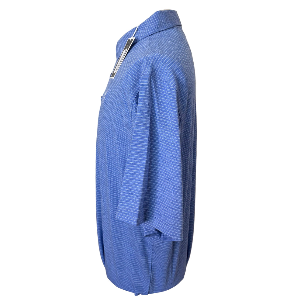 Bobby Jones Performance Pin Stripe Polo (w/ logo) - Marina Blue - X-Large - Skorzie