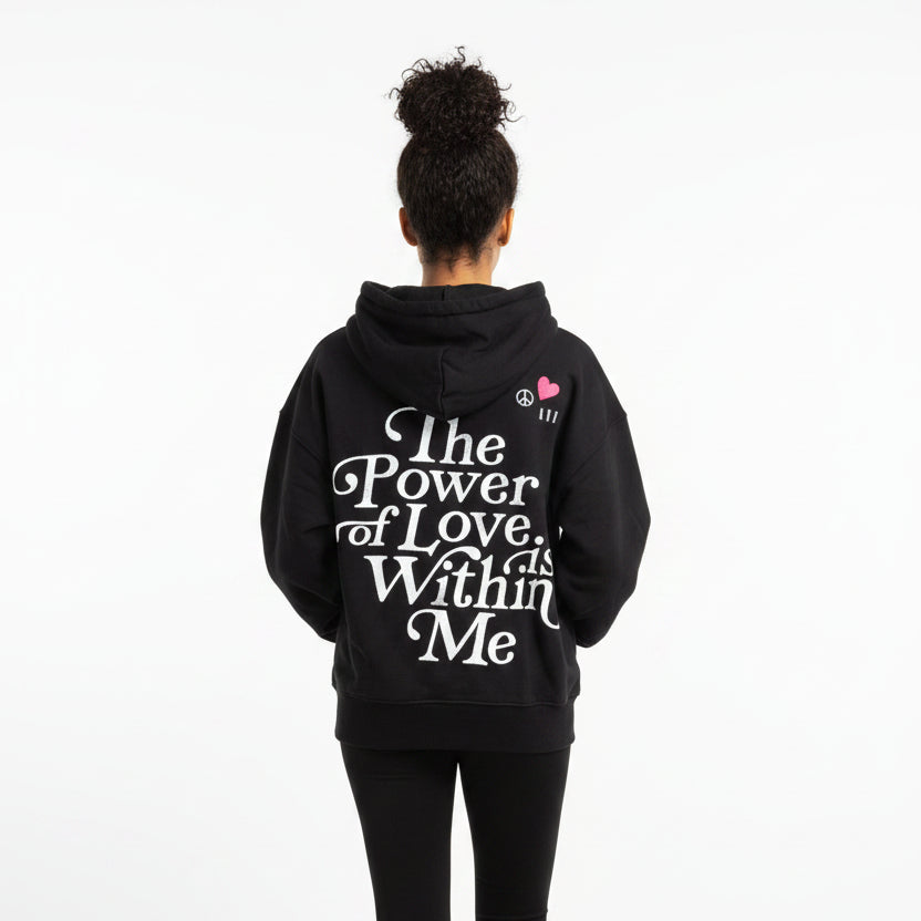 Spiritual Gangster Women's Hoodie Power of Love Malibu Black Size XS